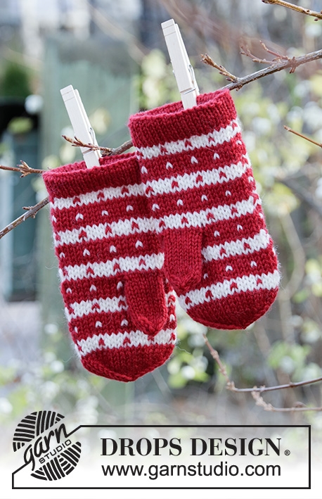 Drops - Candy Cane Lane Mittens